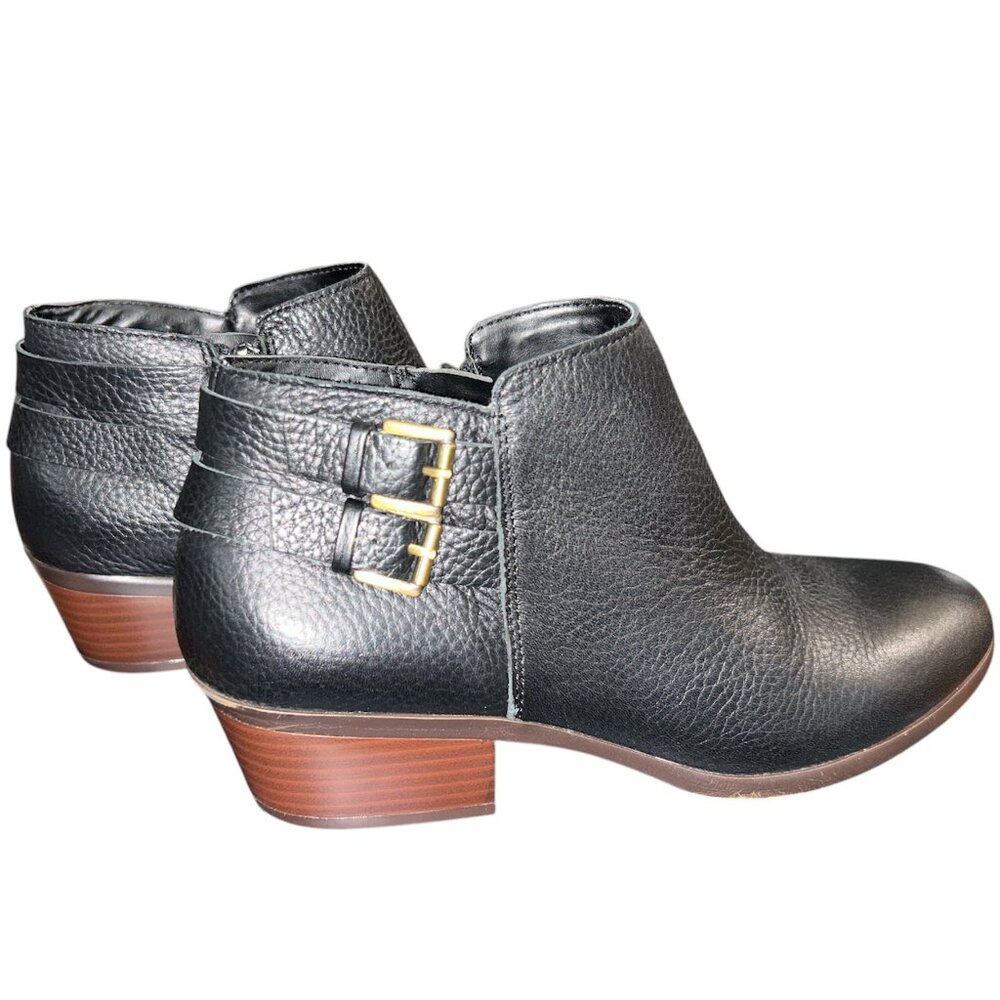 Sam Edelman Petal Womens Black Pebbled Leather Ankle Booties Boot Size 9